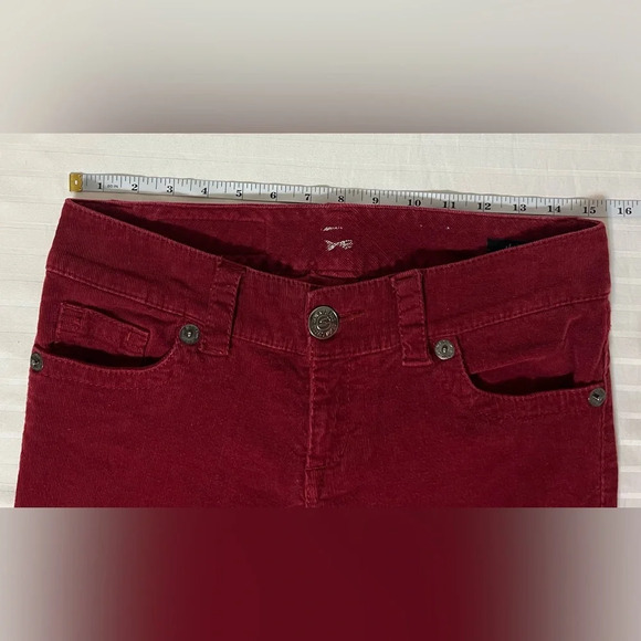 Seven 7 corduroy skinny pants. Red  Size 4 - Picture 9 of 12